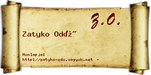 Zatyko Odó névjegykártya